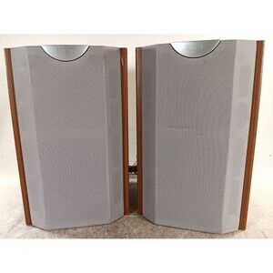 RCA RS2005 8 Ohm 1W Wood Speakers Pair Silver
